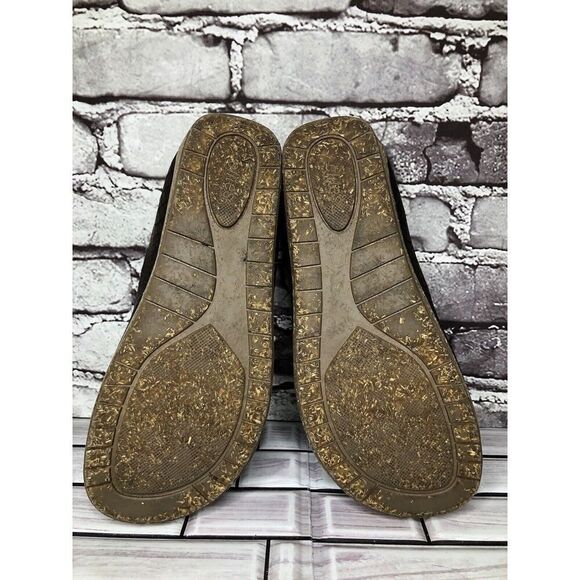 Elite By Walking Cradles Brown Leather Croc Comfort SlipOn Cork Clogs Women Sz 8 - Picture 15 of 16